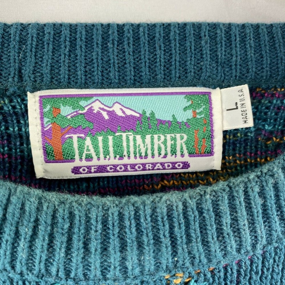 Vintage Sweater Golf Tall Timber of Colorado 80s USA Made Men’s Large SOLD - Picture 3 of 4
